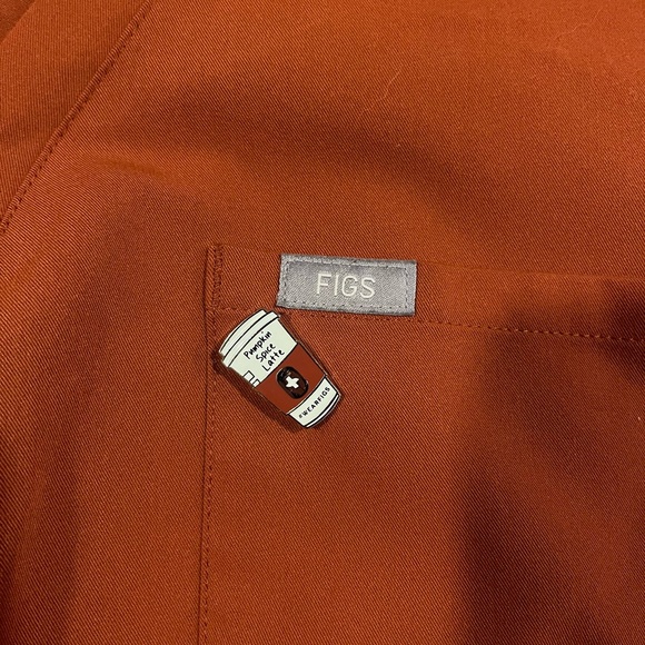 Figs Burnt Orange Scrub Set - Picture 3 of 13